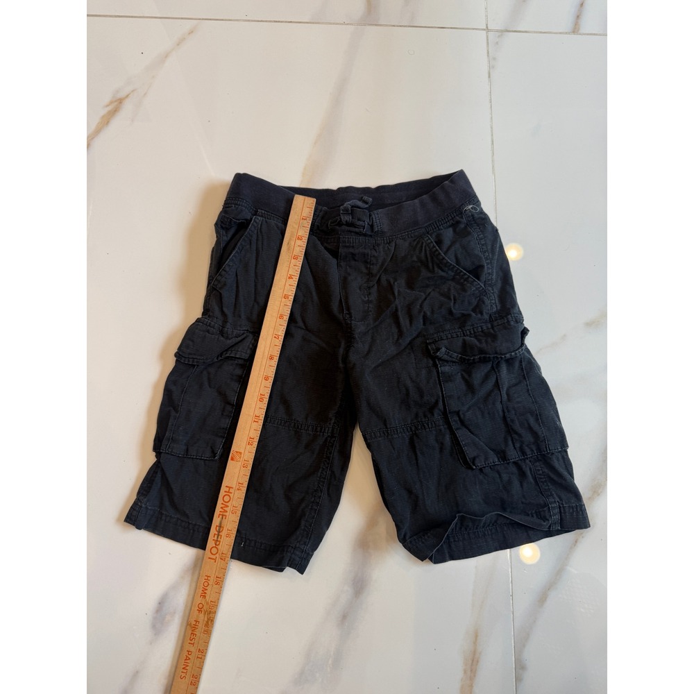 Epic Threads Kids Black Cargo Shorts Cotton Elastic Waist Drawstring Size S - Picture 4 of 6